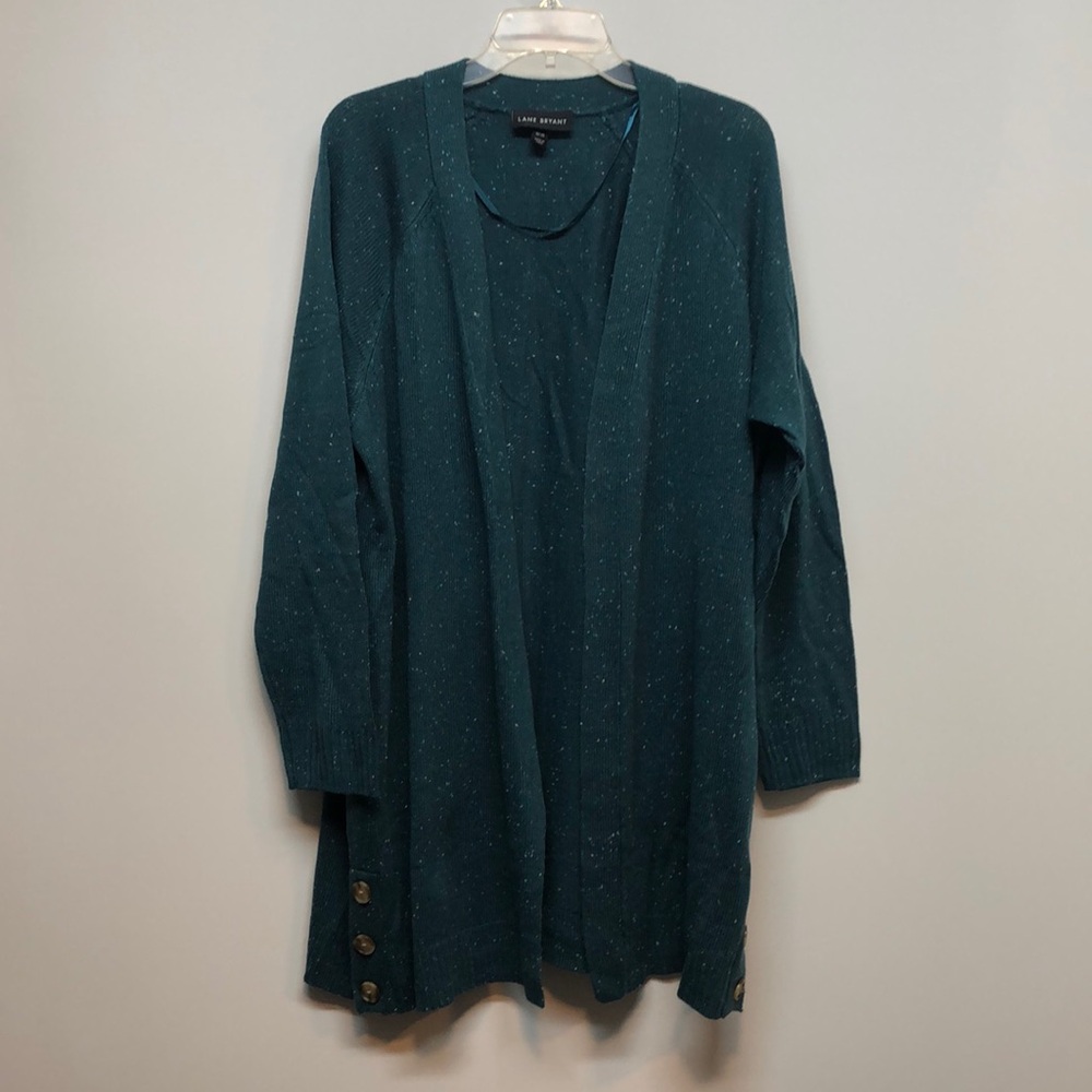 Lane Bryant Turquoise Teal flecked Cardigan with Button Detail Womens 18/20 plus